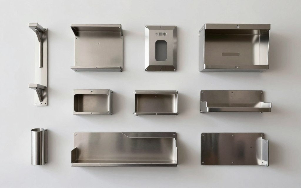 Wall-mounted outdoor kitchen components and features