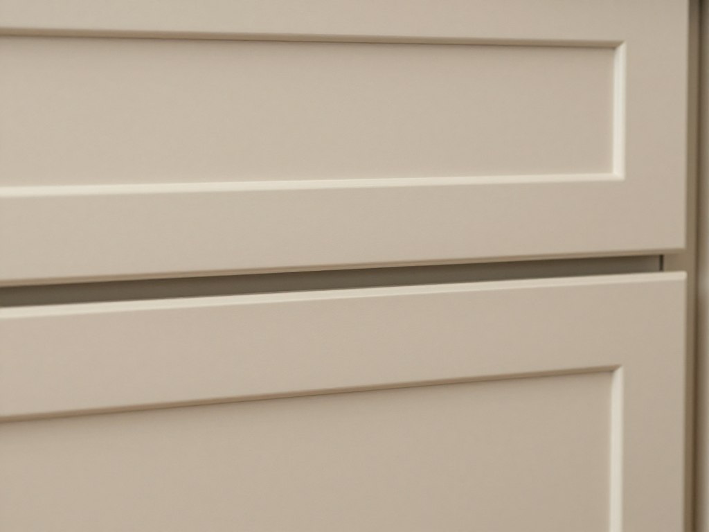 Well-maintained kitchen cabinets showing durability of neutral colors