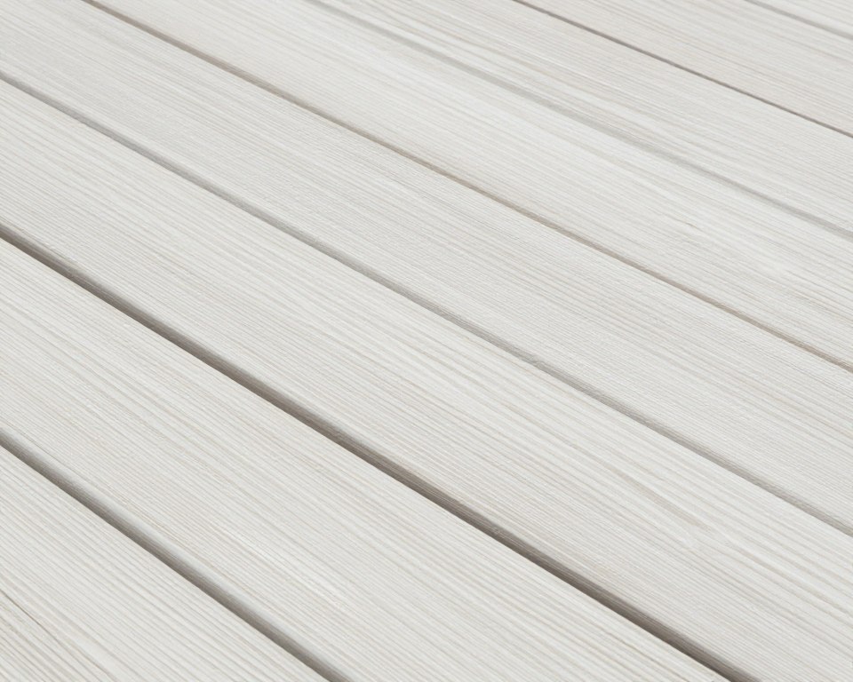 White oak decking with protective finish showing natural grain