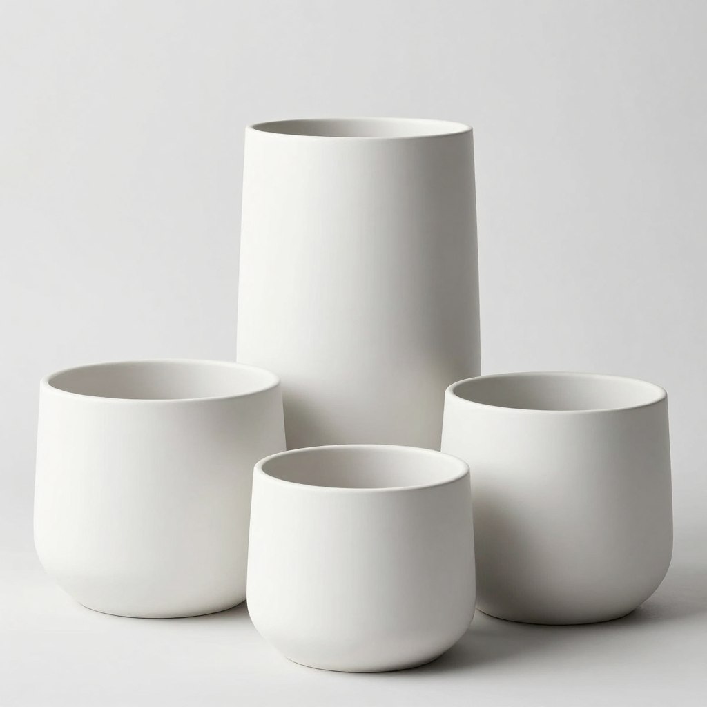 ceramic planter in minimalist design