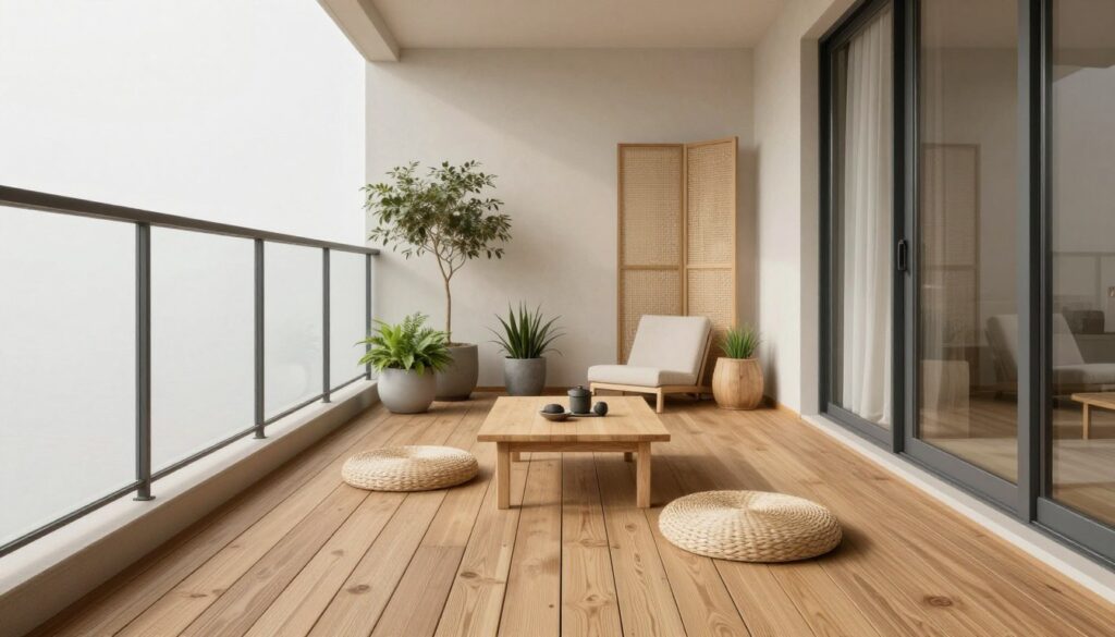 complete minimalist zen balcony transformation