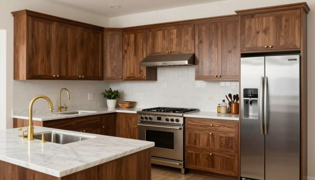 completed vintage modern kitchen showcasing design success