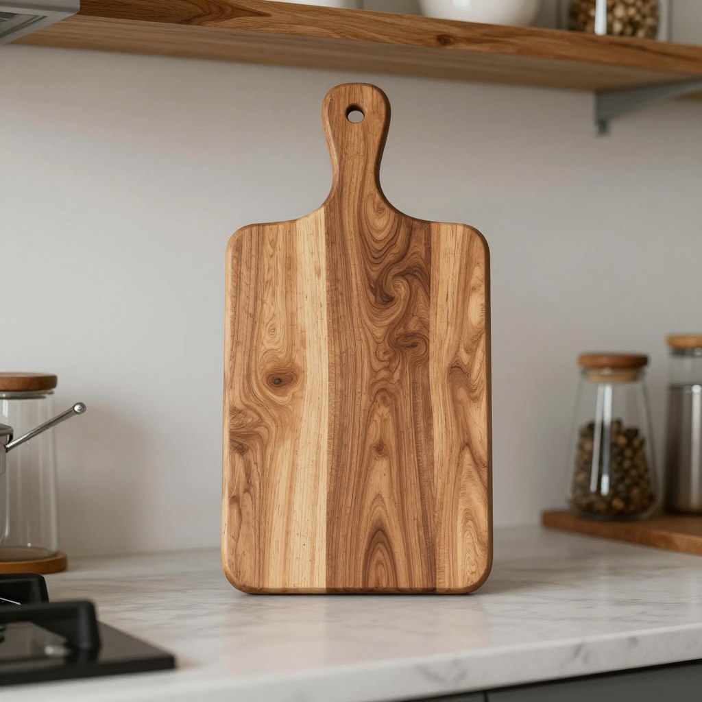 decorative cutting board displayed on counter