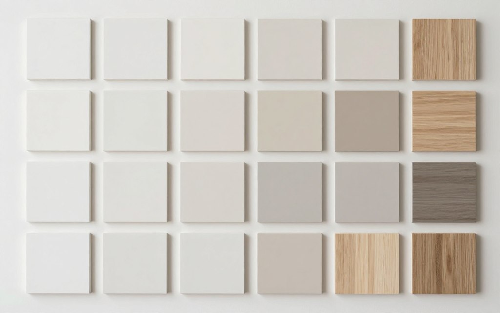 neutral color palette samples for minimalist balcony design