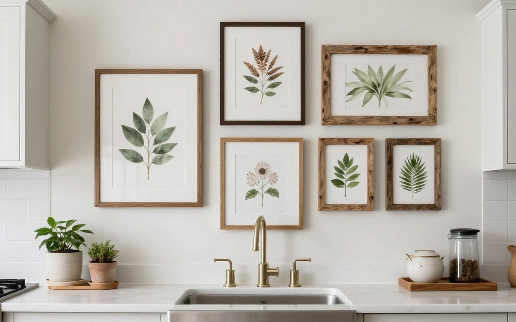 seasonal wall art displayed in kitchen