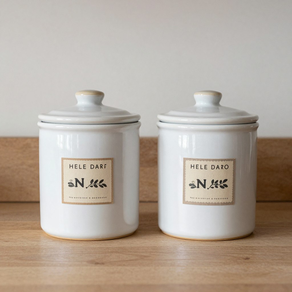 set of decorative kitchen canisters