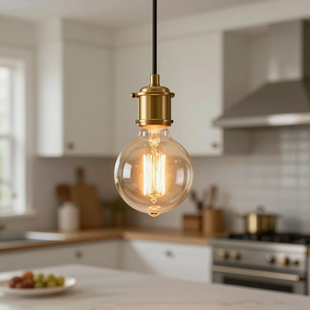warm Edison bulb pendant light fixture