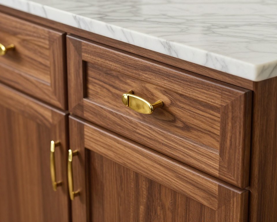 well-maintained vintage modern kitchen detail